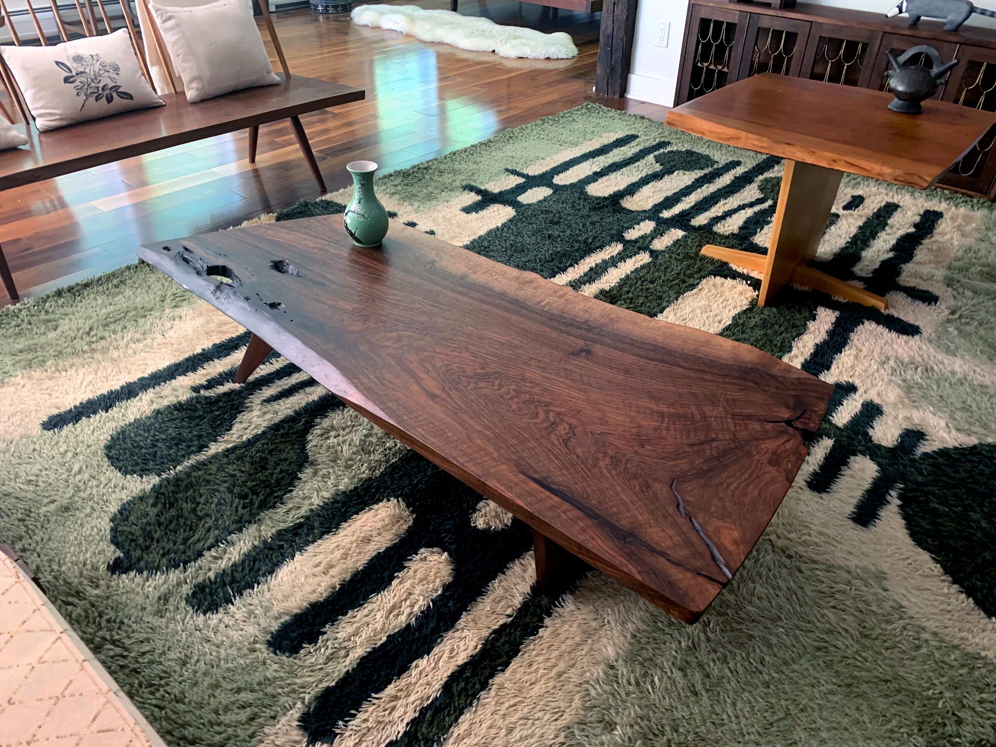 Mid-20th Century Early Slab Walnut Coffee Table George Nakashima