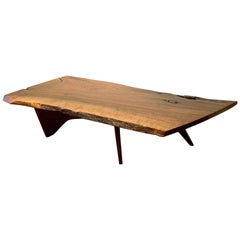 Early Slab Walnut Coffee Table George Nakashima