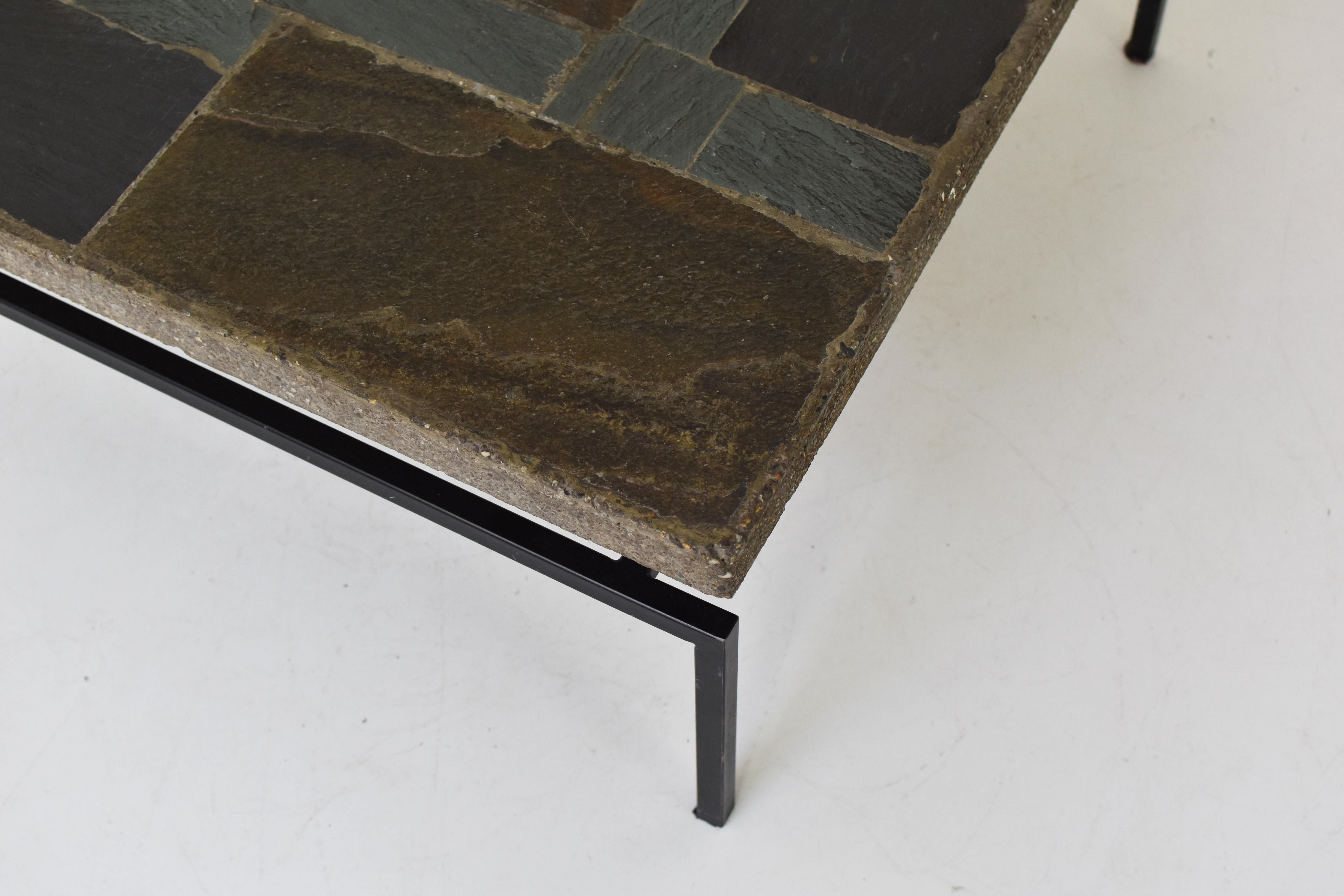 Early Slate Stone Coffee Table by Paul Kingma, the Netherlands 1960s 3