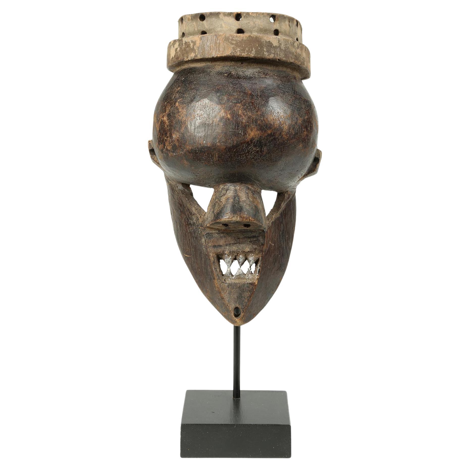 Early Small Salampasu Warrior's Wood Mask, Zaire, Africa, Early 20th Century