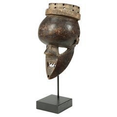 Early Small Salampasu Warrior's Wood Mask, Zaire, Africa, Early 20th Century