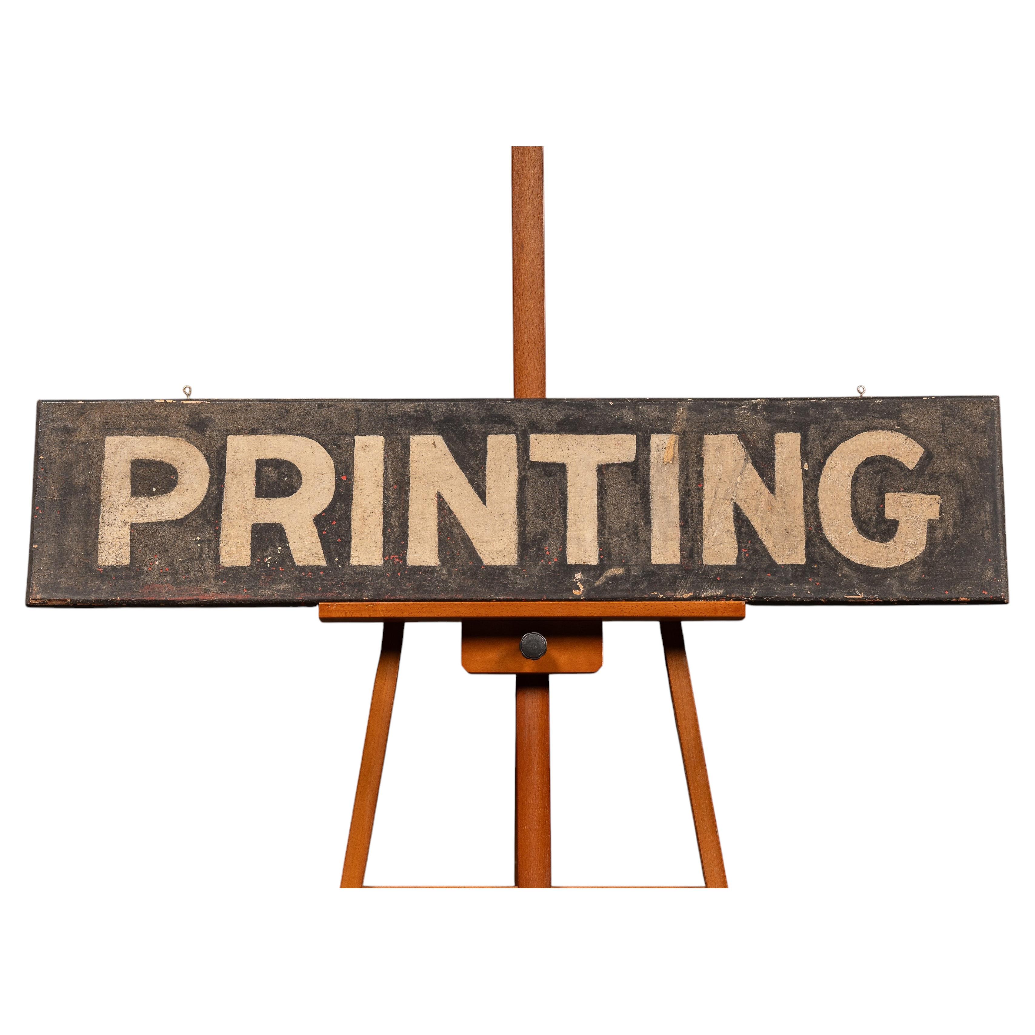 Early Smaltz “Printing” Trade Sign