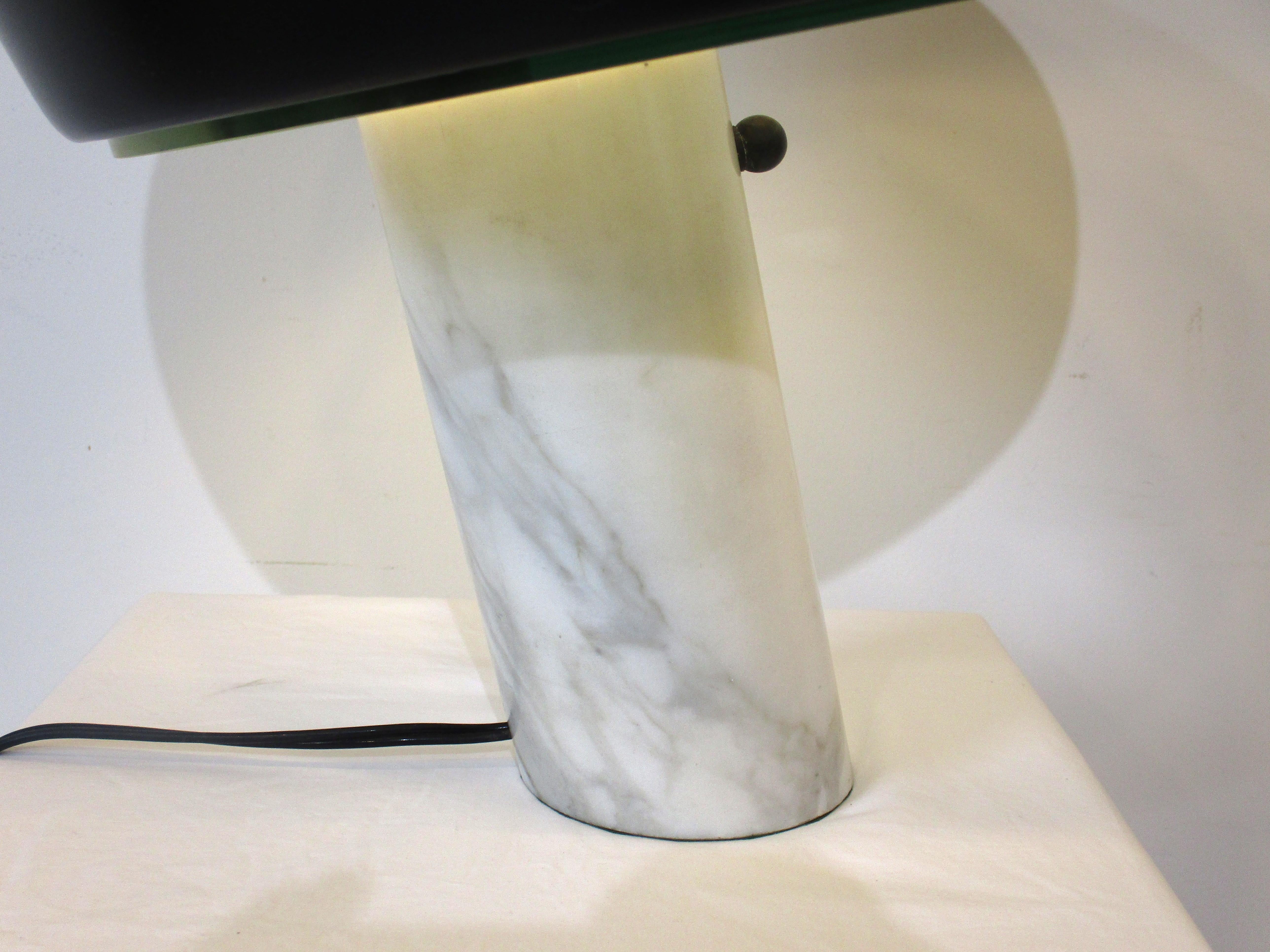 Early Snoopy Lamp in Carrara Marble by Castiglioni Italy In Good Condition In Cincinnati, OH