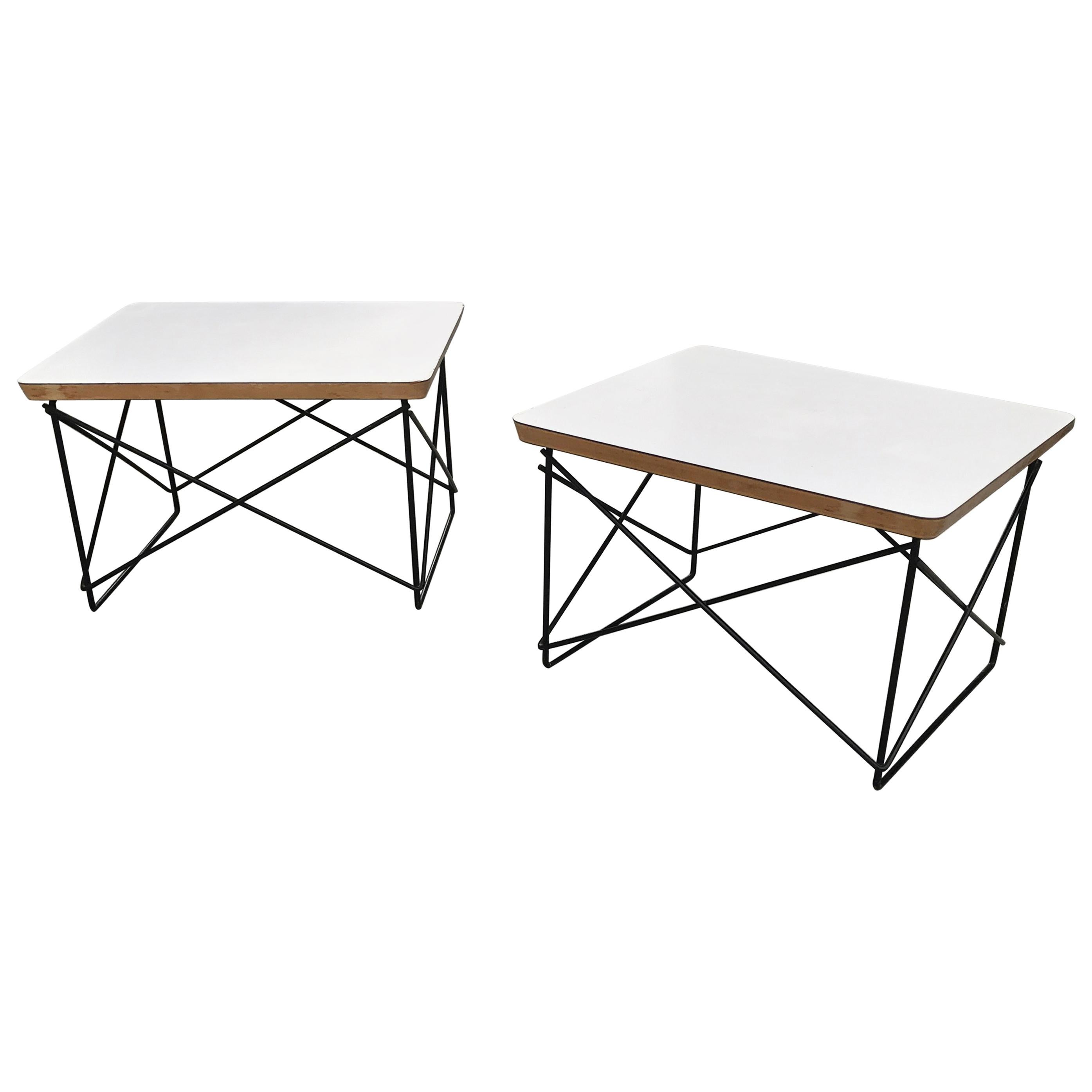 Early Solid Core Eames LTR Low Side Tables