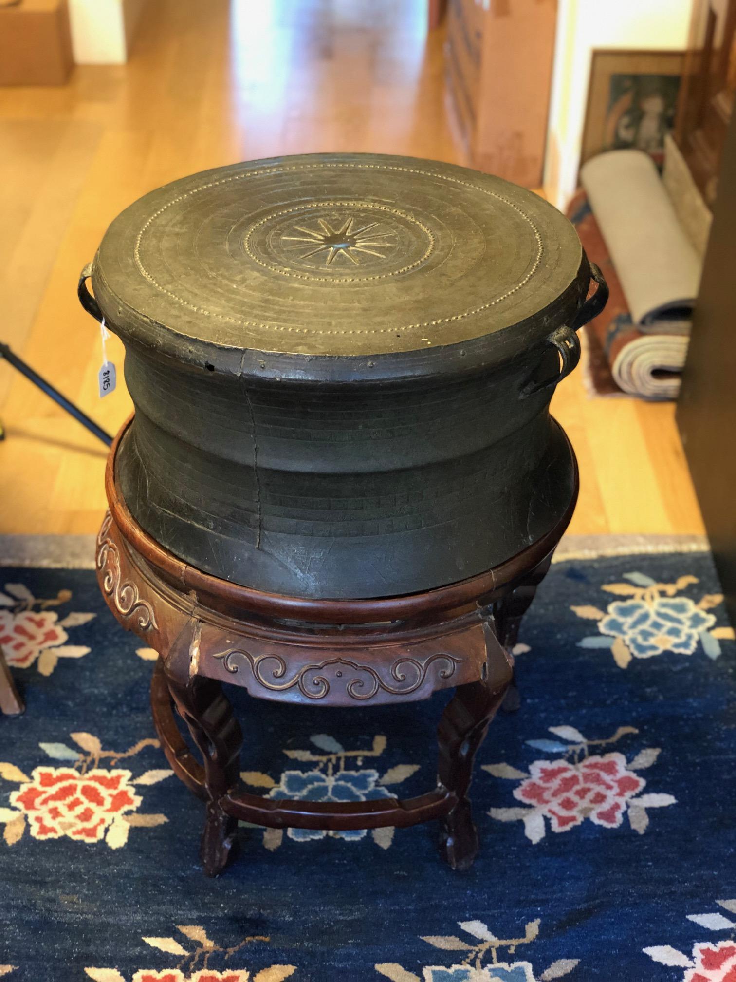 Tambour en bronze du début de l'Asie du Sud-Est - Connu dans la littérature sous le nom de 