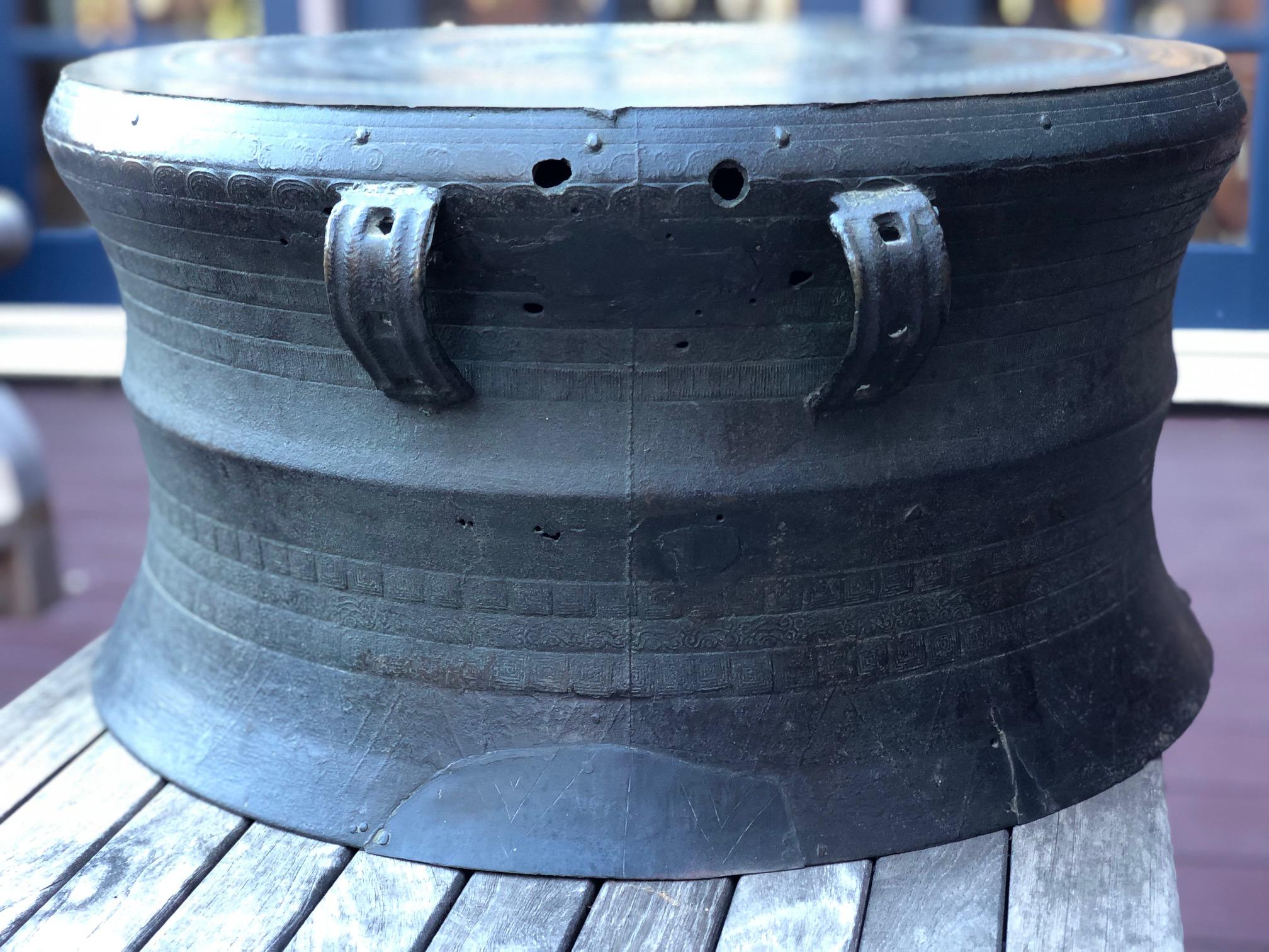 Tambour en bronze du début de l'Asie du Sud-Est - Connu dans la littérature sous le nom de 