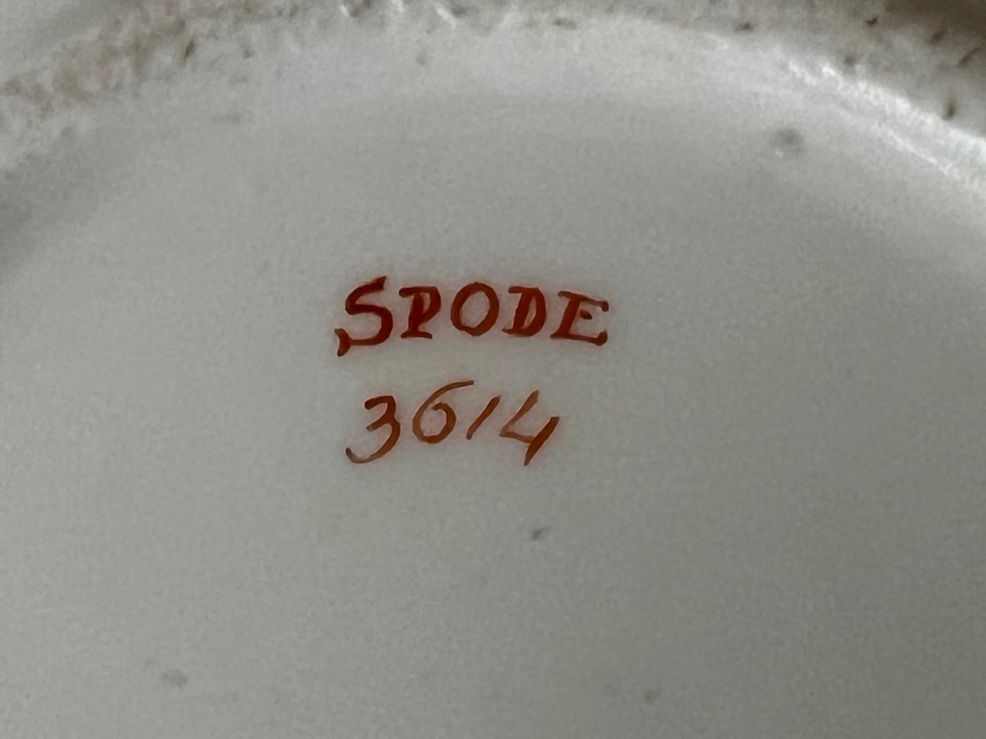 Früher Spode handbemalter Porzellanteller / Untertasse, um 1820 (19. Jahrhundert) im Angebot