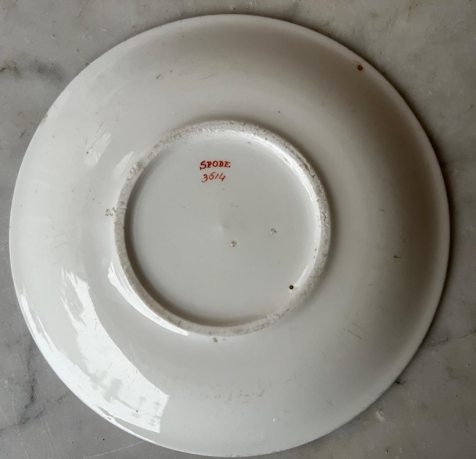 Early Spode Hand Painted Porcelain Plate / Saucer, circa 1820 For Sale 1