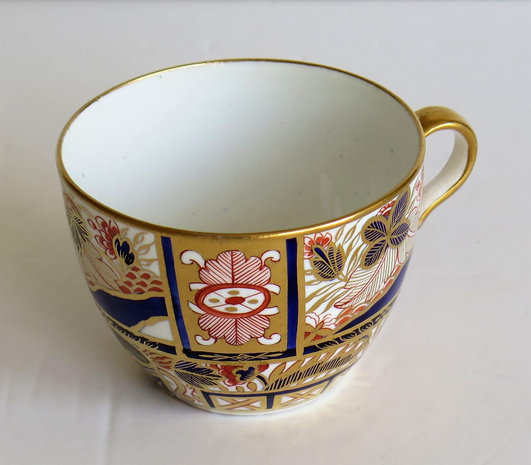 Early Spode Porcelain Tea Cup Heavily Gilded Pattern 963 Hand Painted 1