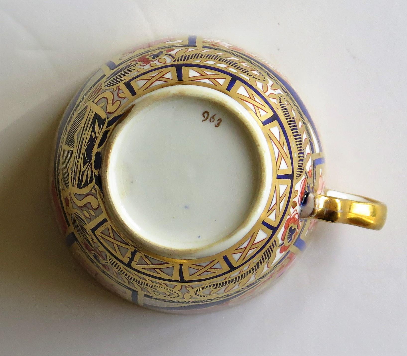 Early Spode Porcelain Tea Cup Heavily Gilded Pattern 963 Hand Painted 8