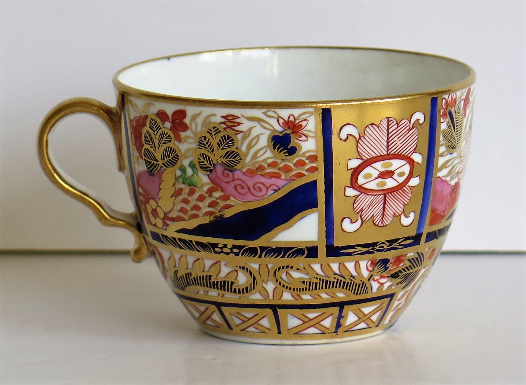 English Early Spode Porcelain Tea Cup Heavily Gilded Pattern 963 Hand Painted