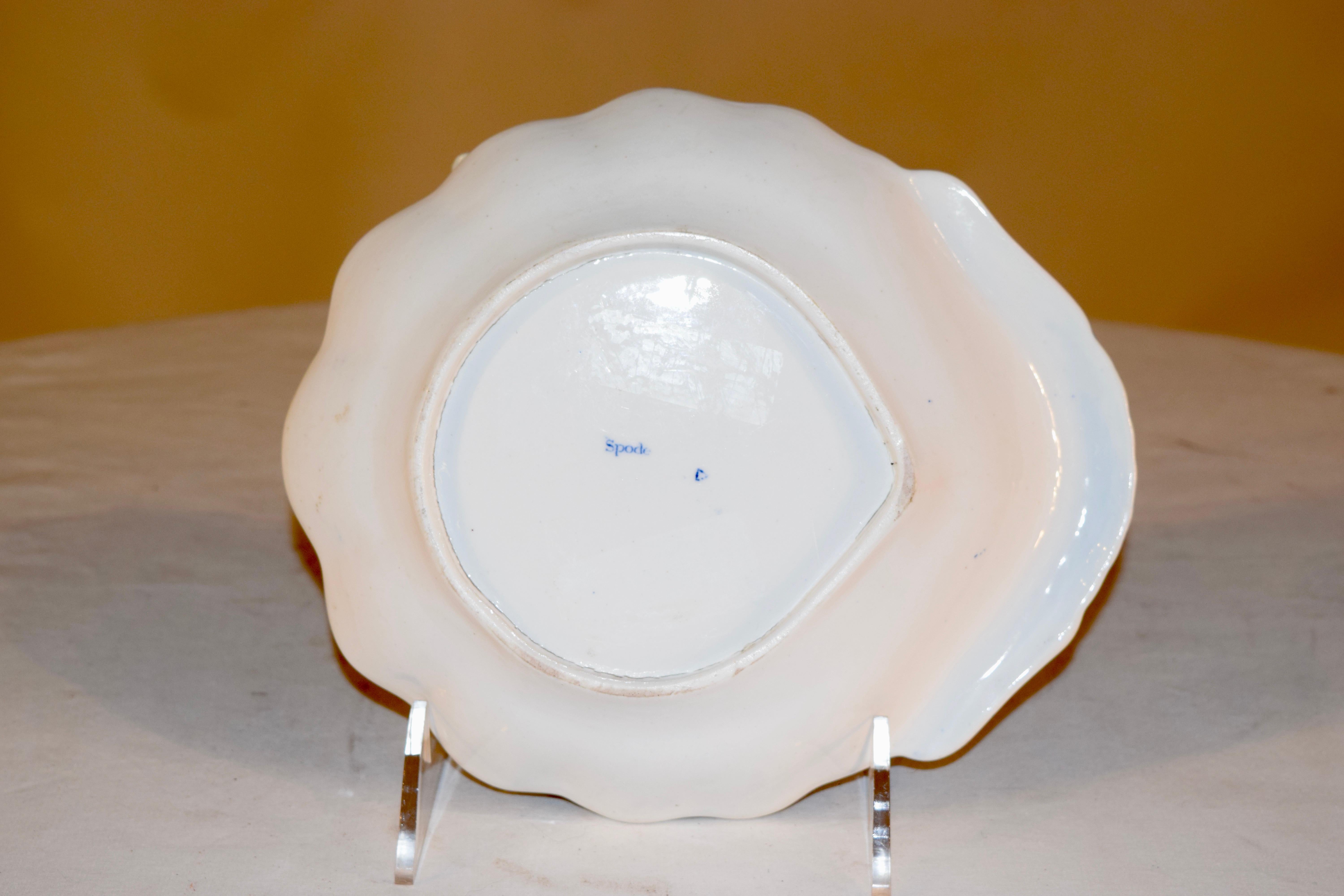 Victorian Early Spode Shaped Dish For Sale