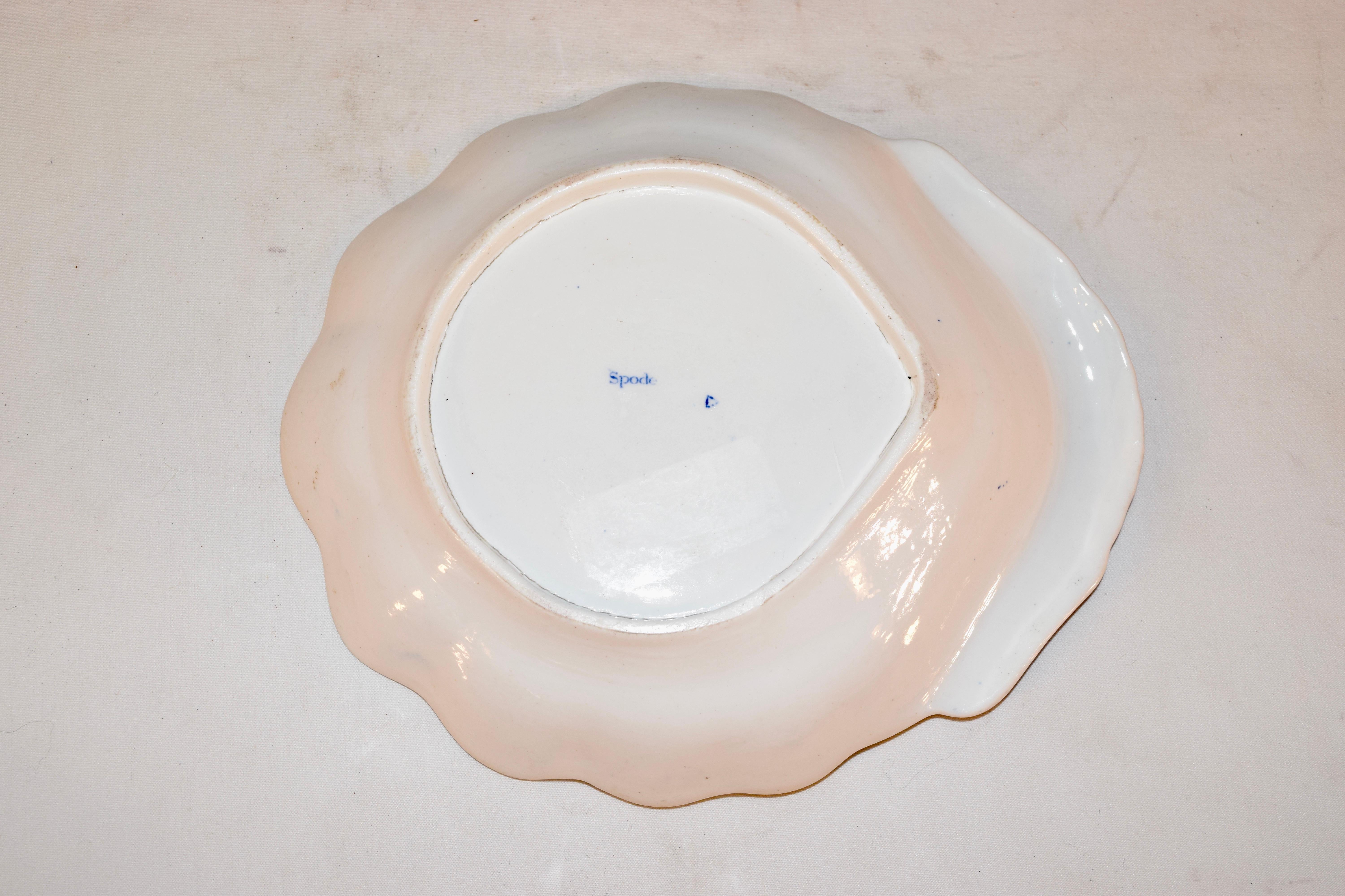 19th Century Early Spode Shaped Dish For Sale