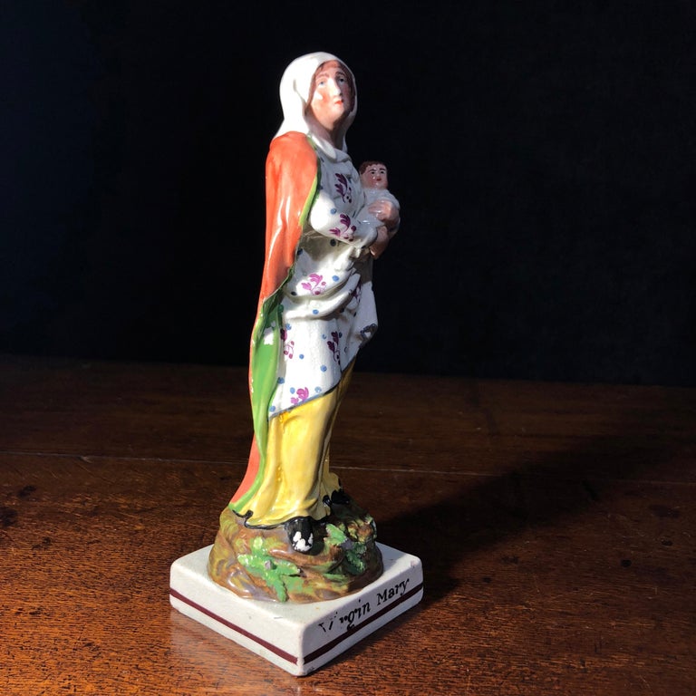 Early Staffordshire Figure of ‘Virgin Mary’ with Child, circa 1810 For ...