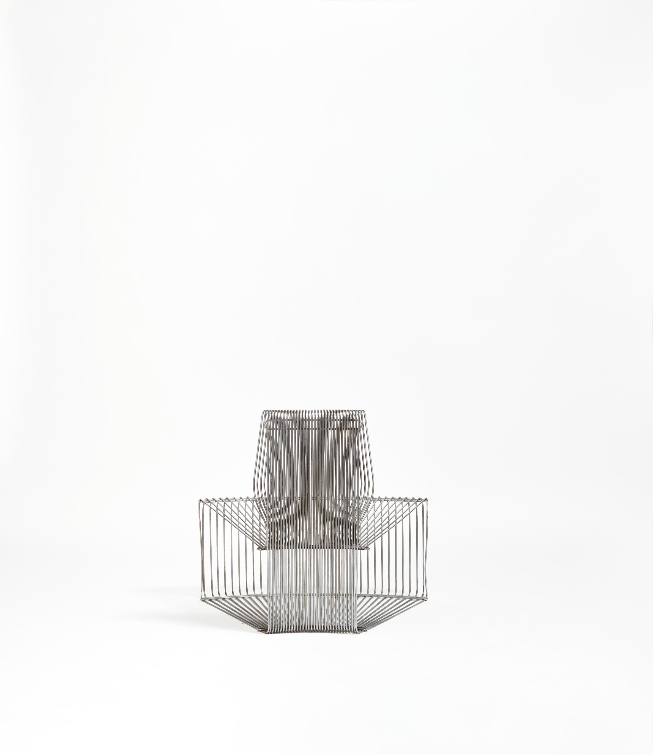 Scandinavian Modern Early Steel Pantonova Chair by Verner Panton For Sale