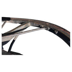 Early Stenciled Victorian Hand Crafted Winter Sled in Original Paint