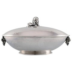 Early Sterling Silver Georg Jensen Large Oval Tureen, circa 1921