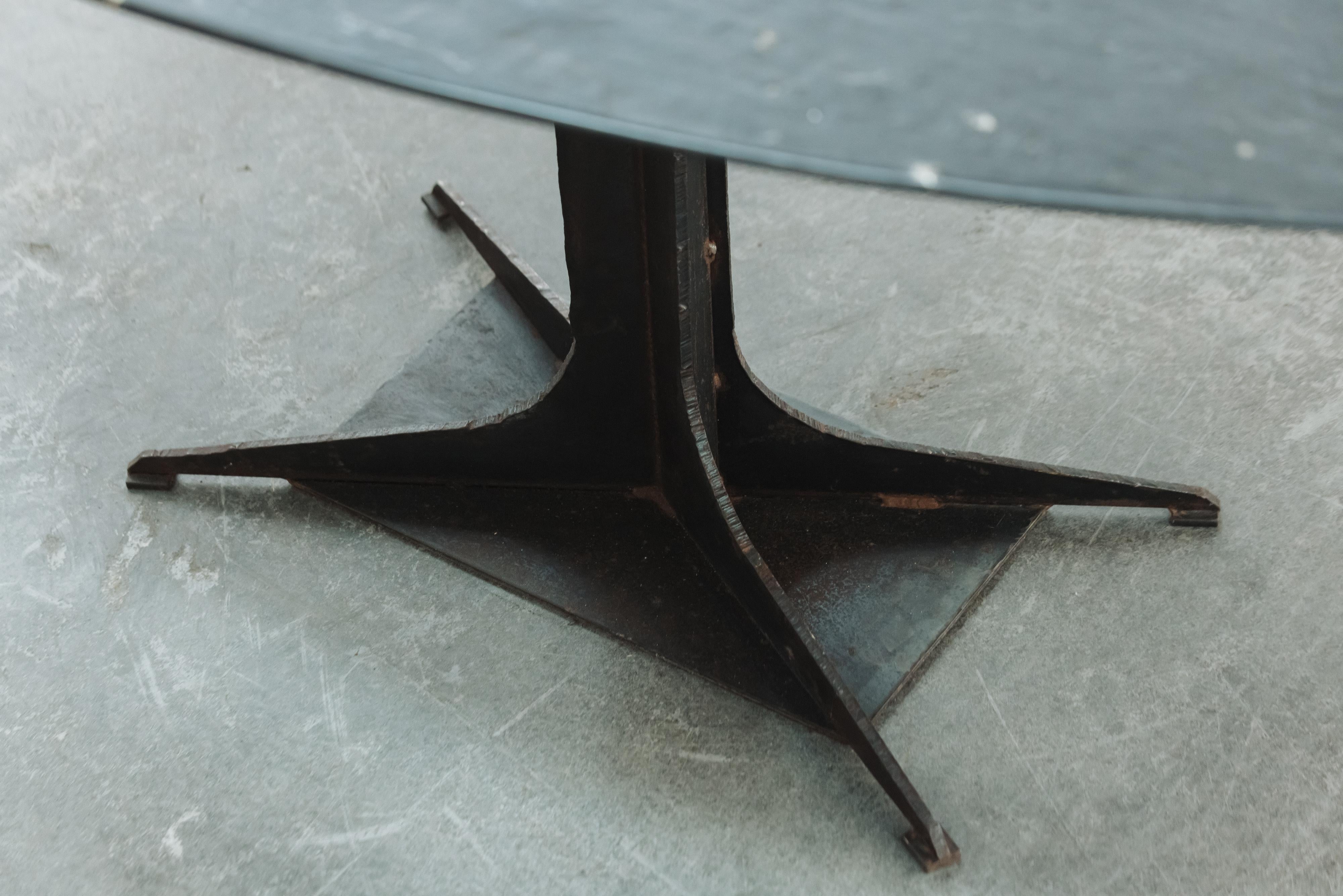 Steel Early Stone Center Table From France, Circa 1900 For Sale