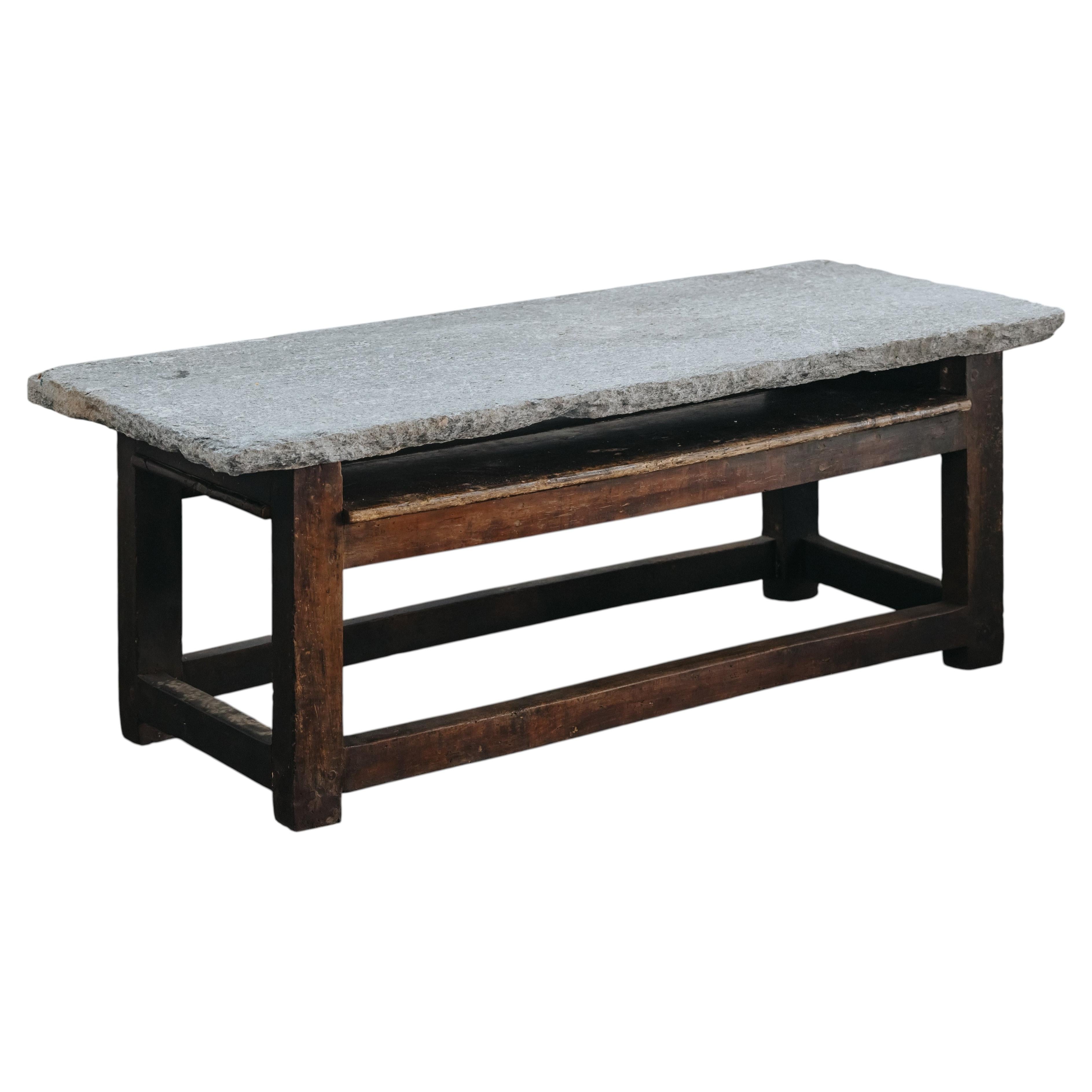 Early Stone Console Table From Italy, Circa 1850