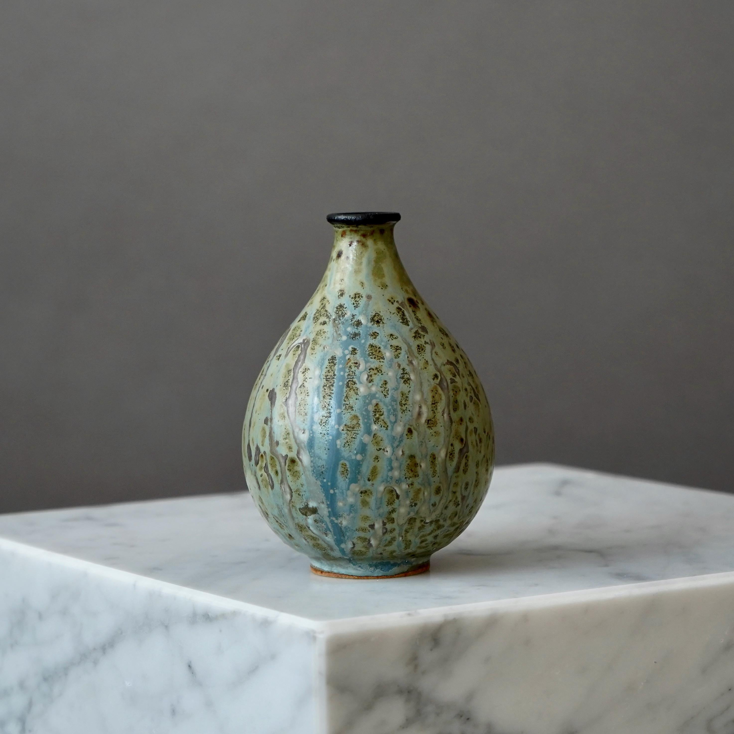 Early Stoneware Vase by Arne Bang for Holmegaard Stentoj, Denmark, 1930s 3