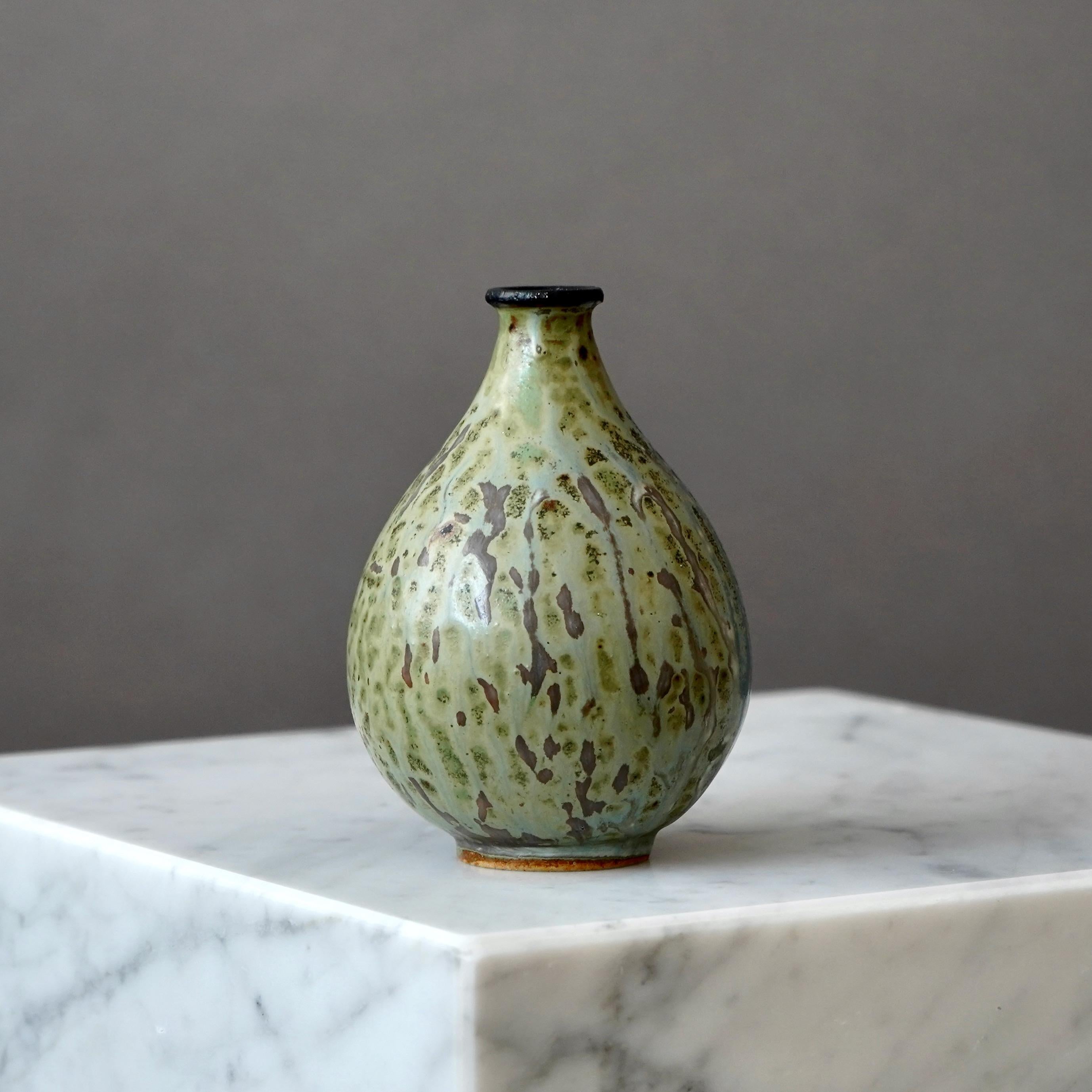 Early Stoneware Vase by Arne Bang for Holmegaard Stentoj, Denmark, 1930s 5