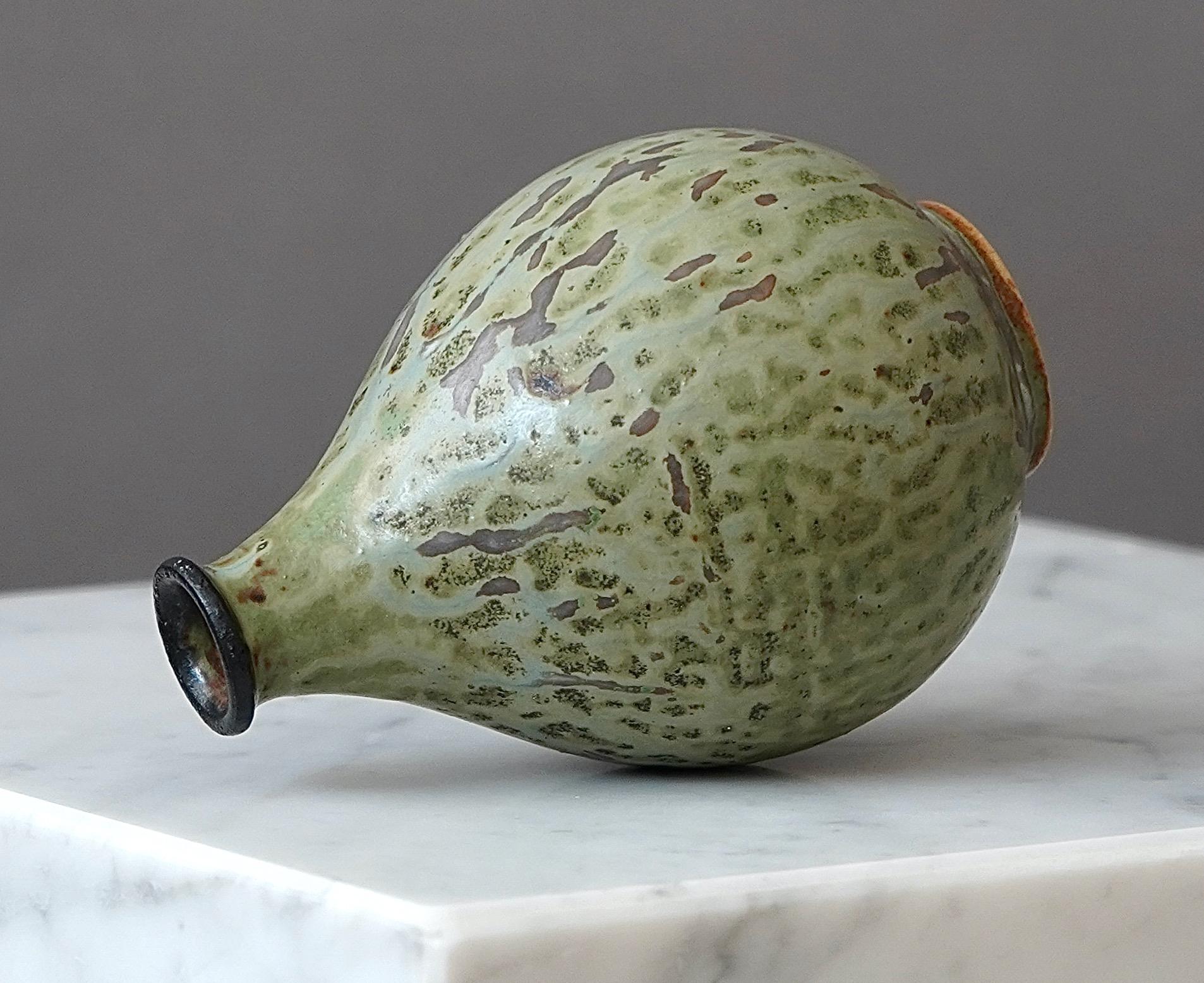 Early Stoneware Vase by Arne Bang for Holmegaard Stentoj, Denmark, 1930s In Good Condition For Sale In Malmö, SE