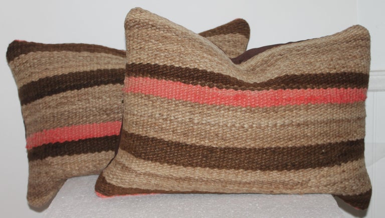 Adirondack Early Striped Navajo Indian Weaving Pillows, 4