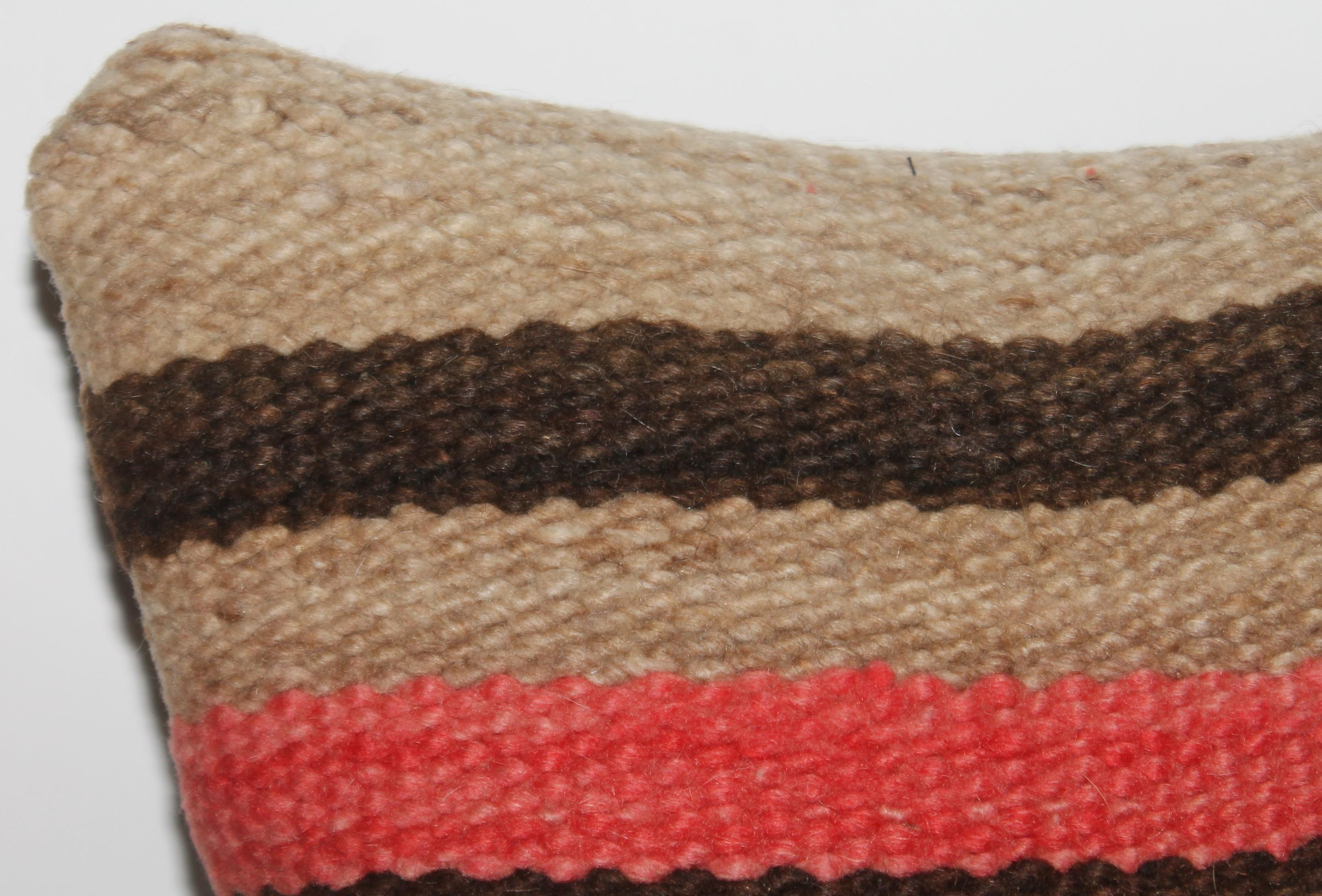 Hand-Woven Early Striped Navajo Indian Weaving Pillows, 4