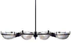 Lampe de salle d'opéra en verre matelassé de style ancien