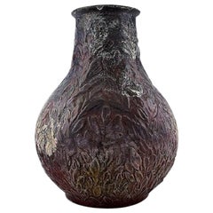 Early Svend Hammershøi for Kähler, Denmark, Large Vase in Glazed Stoneware