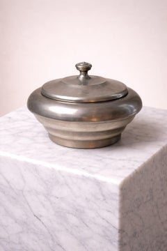 Early Svenskt Tenn Pewter Lidded Box by Ernst Svedbom, Sweden 1932