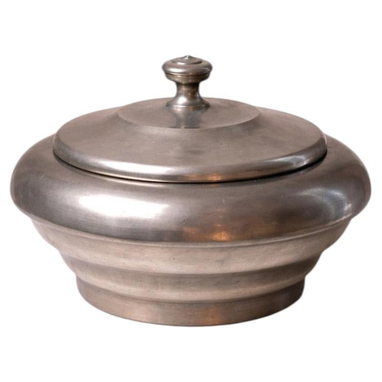 Early Svenskt Tenn Pewter Lidded Box by Ernst Svedbom, Sweden 1932