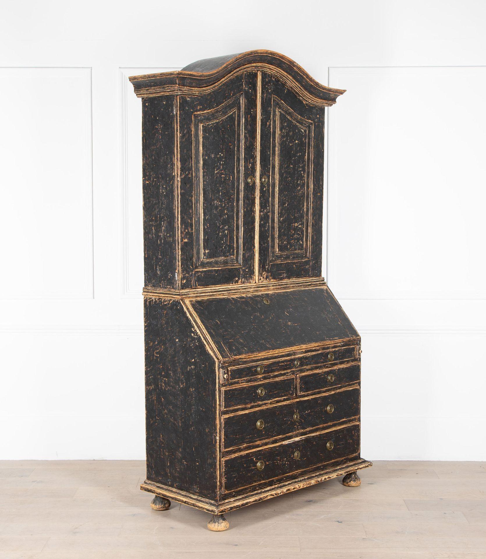 Early Swedish 19th Century Rococo Secretary 6