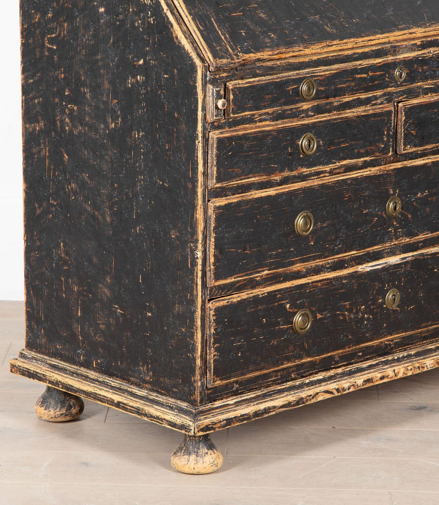 Early Swedish 19th Century Rococo Secretary 5