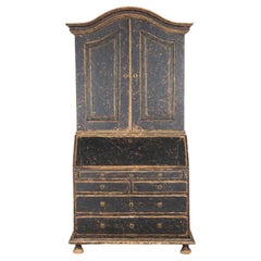 Early Swedish 19th Century Rococo Secretary