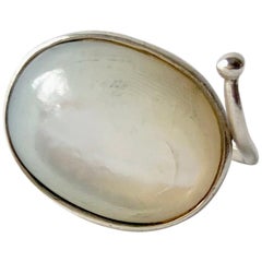 Vivianna Torun Bülow-Hübe Sterling Silver and Mother of Pearl Ring