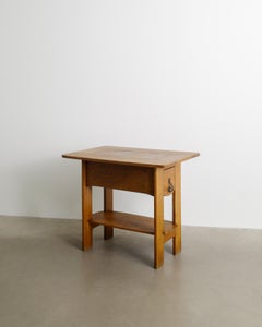 Early Swedish Modern Wooden Console Side Table in Oak by Axel Lindegren, 1930s