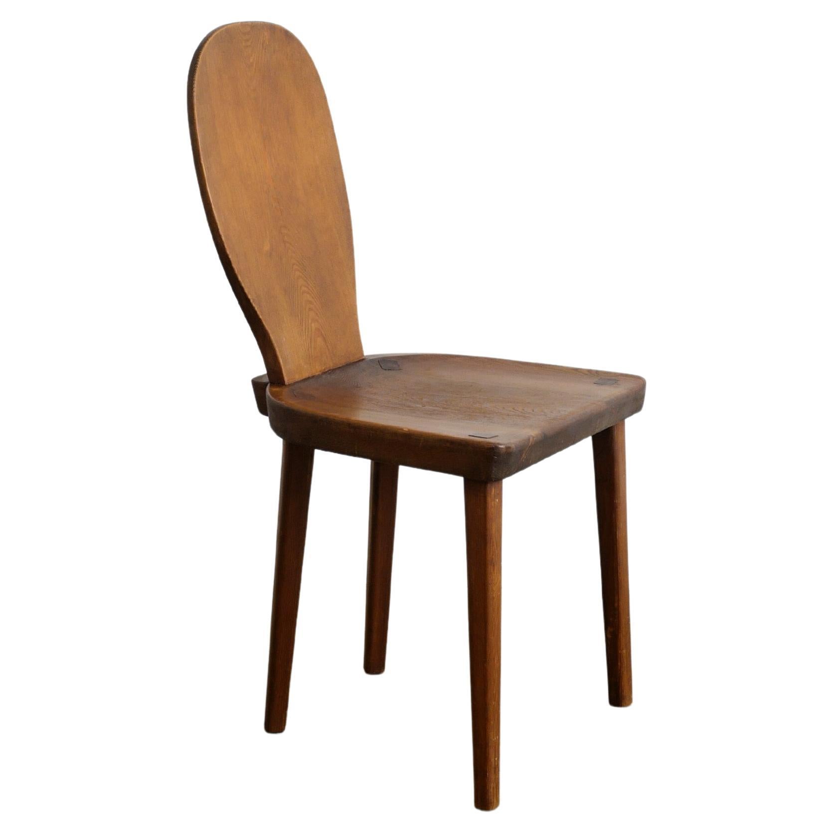 Early Swedish Modern Wooden Dining Office Chair in Pine by Carl Malmsten, 1930s