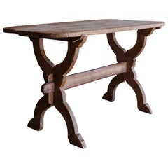 Early Swedish Pine Bockboard Table, Circa 1800