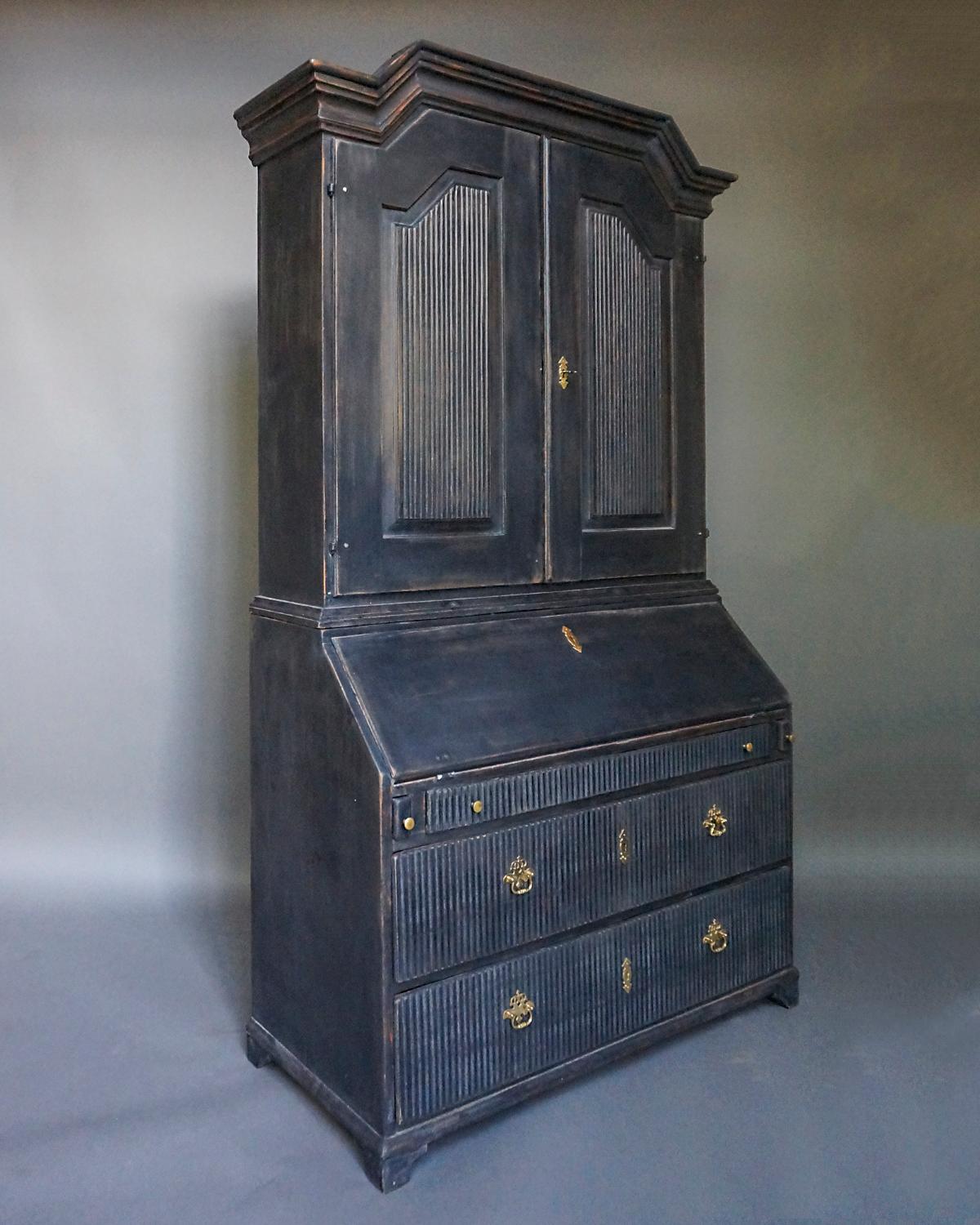 Early Swedish Secretary with Original Hardware 2