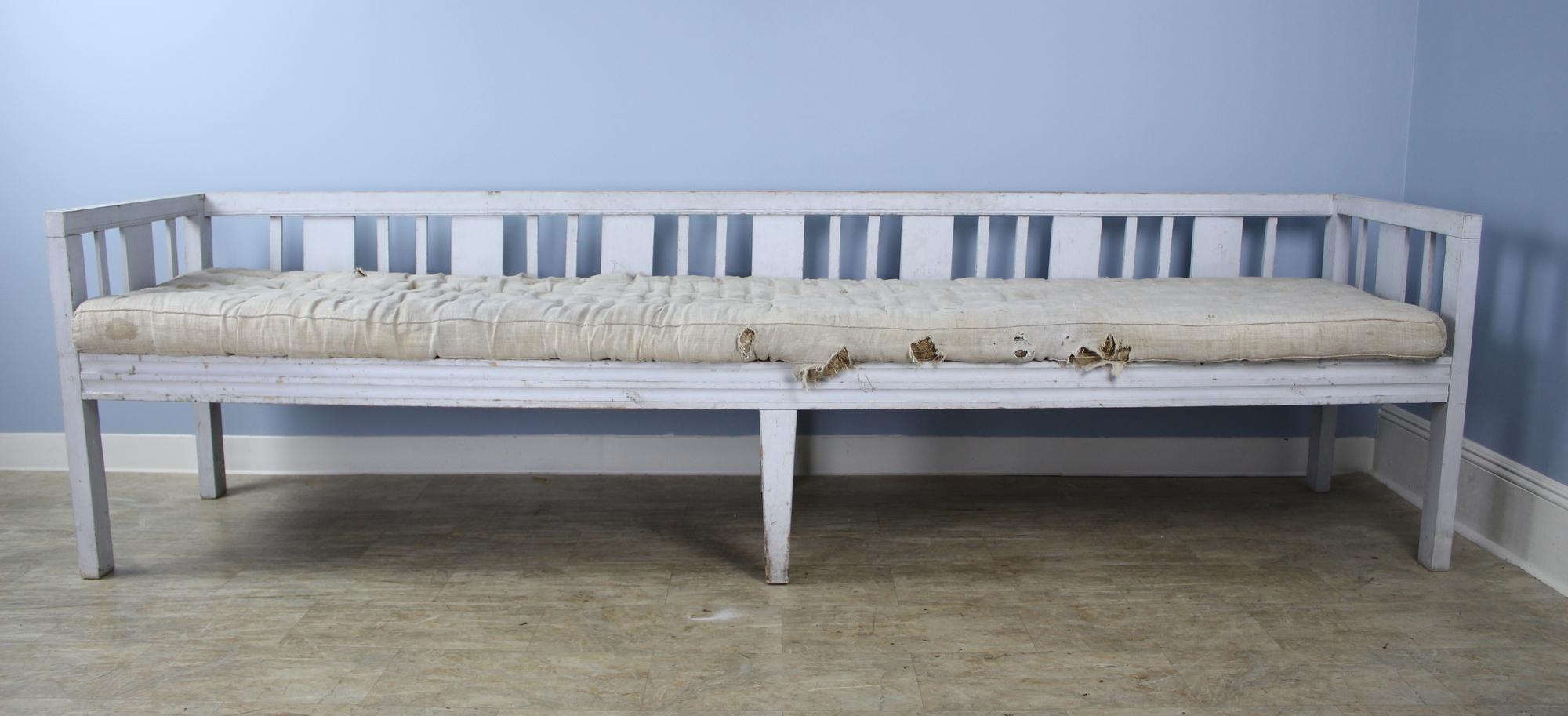 Painted Early Swedish Sofa or Daybed, Original Paint
