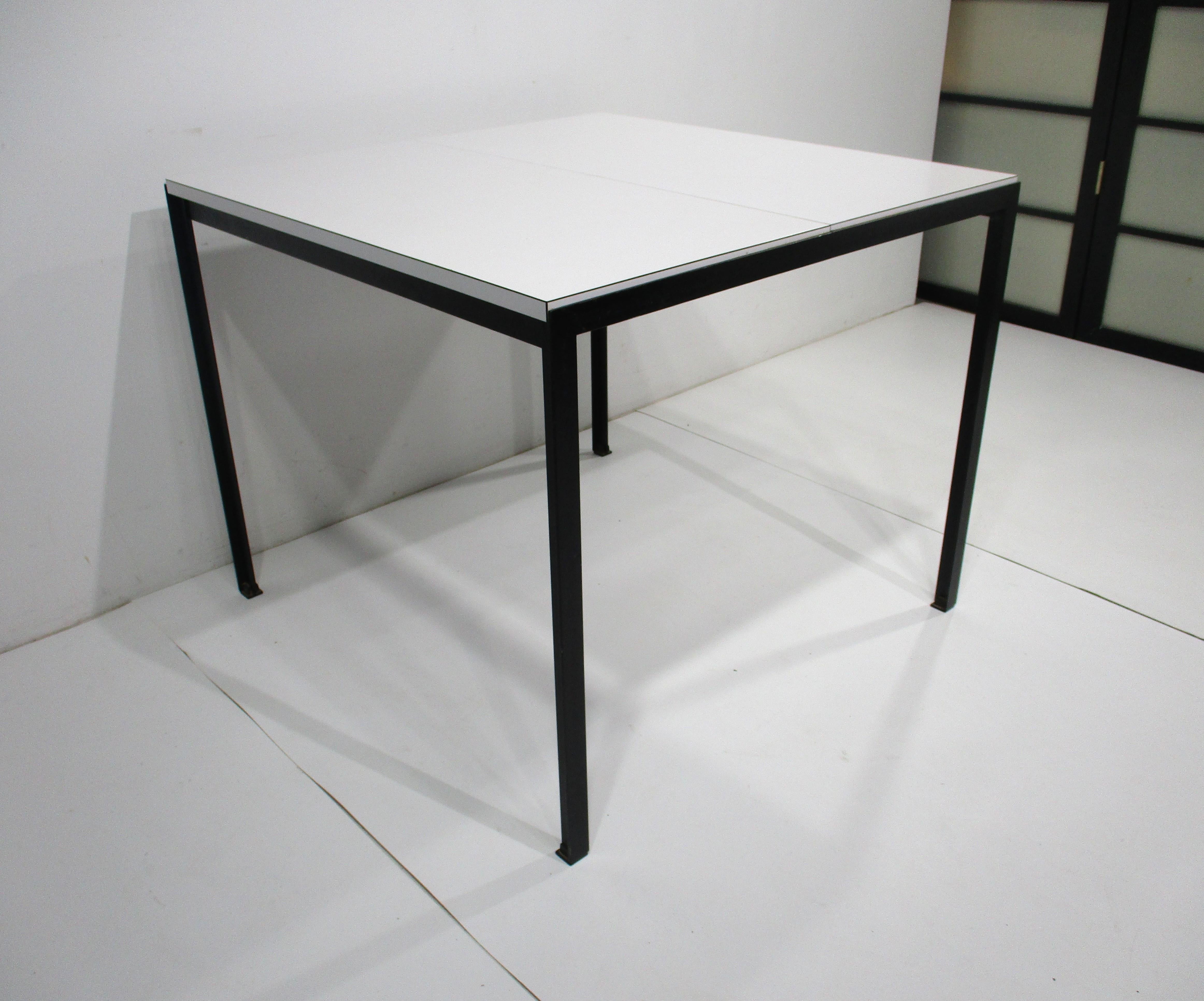 Mid-Century Modern Early T Angle Extension Dining Table by Florence Knoll for Knoll   For Sale