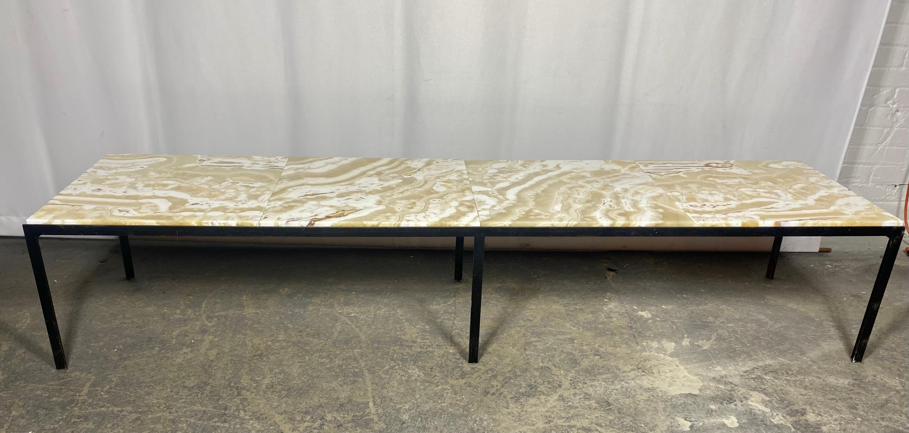 Early T Angle Onyx Coffee Table / Bench by Florence Knoll # 332 for Knoll  For Sale 2