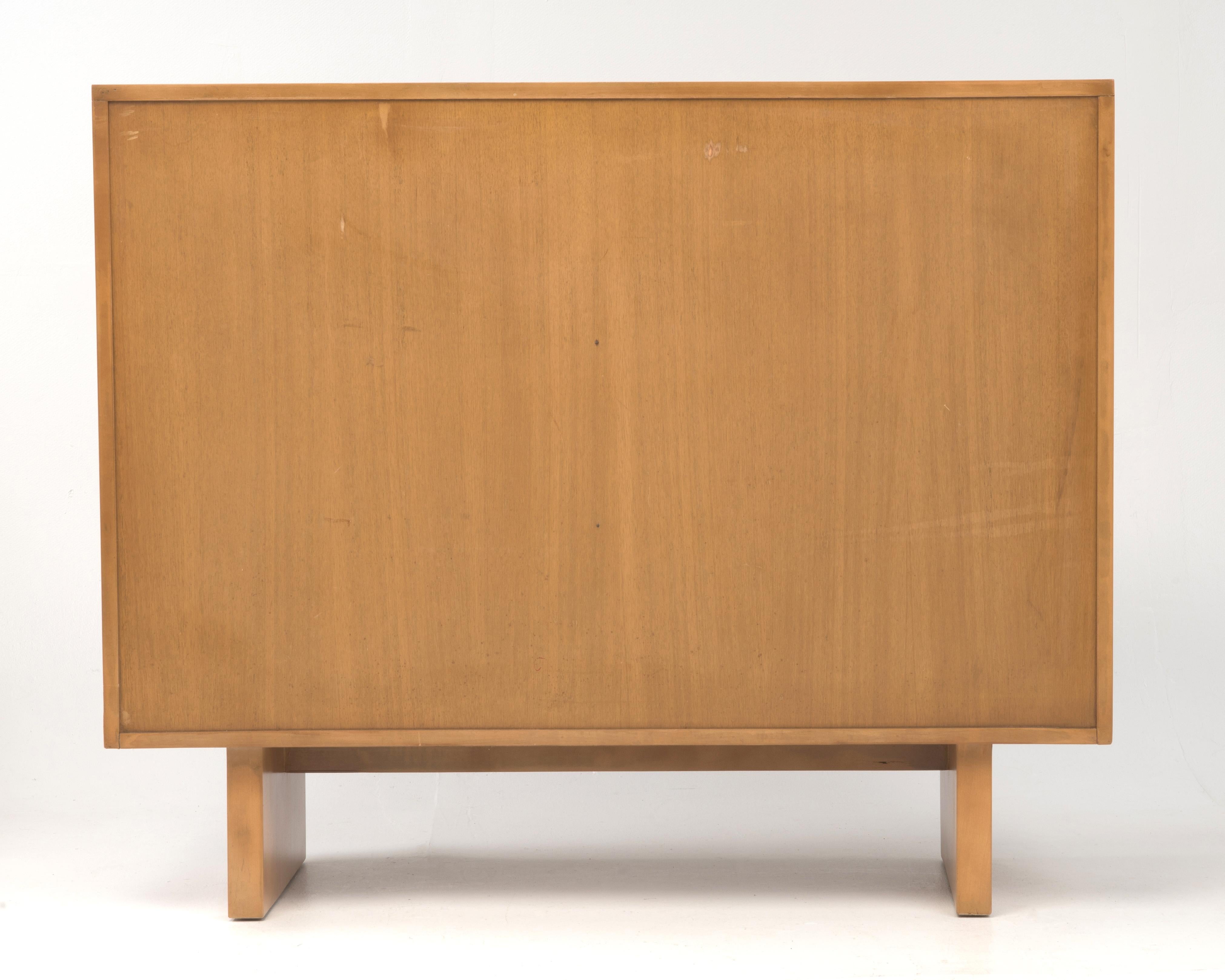 Mid-20th Century Early James Wylie Widdicomb Sliding Door Dresser Chest Wardrobe Cabinet For Sale