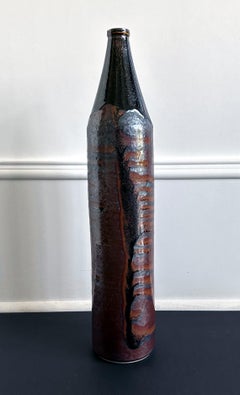 Early Tall Ceramic Vase with Unique Glaze by Brother Thomas Bezanson