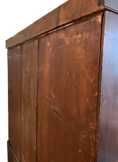 Early Tall English Sheridan Bow Front Chest/Desk