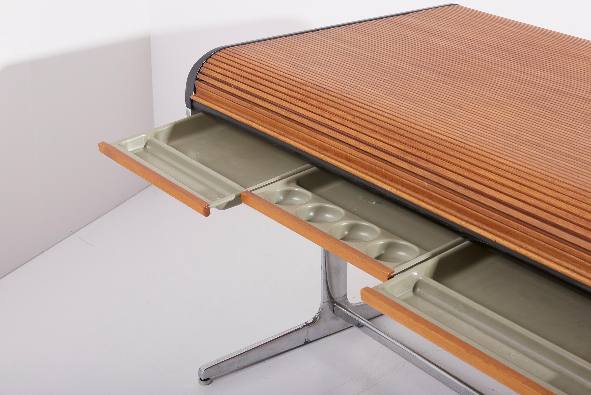 Early Tambour Roll-Top Desk by George Nelson for Herman Miller, 1960s  4