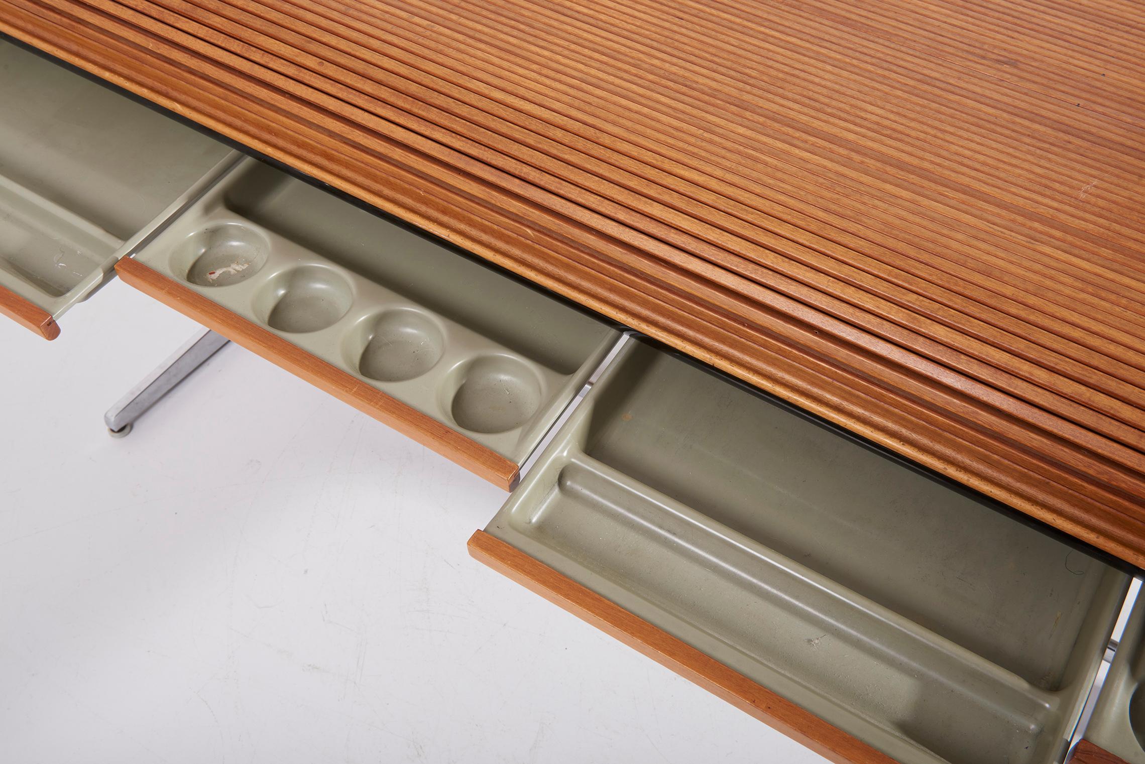 Early Tambour Roll-Top Desk by George Nelson for Herman Miller, 1960s  5
