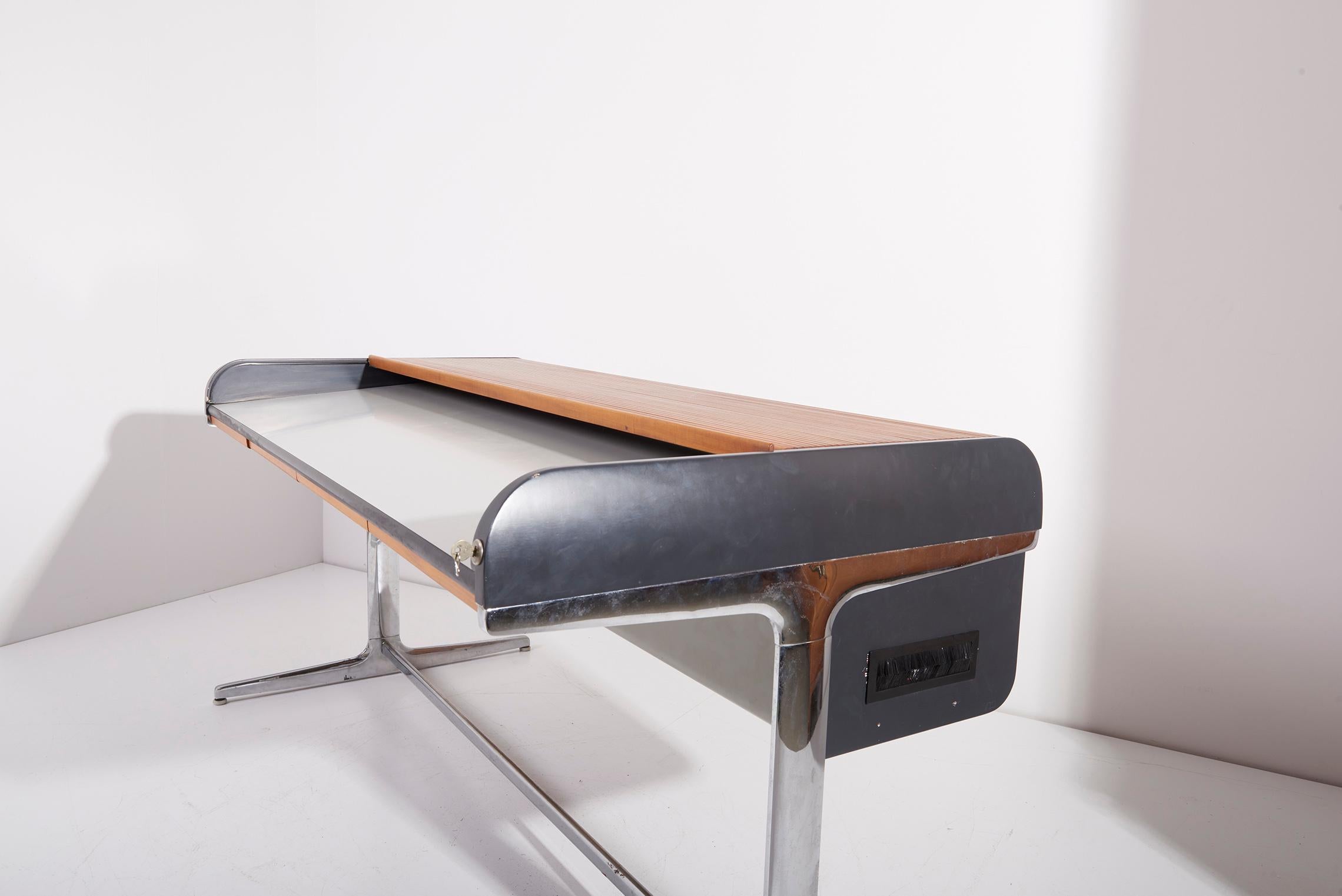 Early Tambour Roll-Top Desk by George Nelson for Herman Miller, 1960s  6