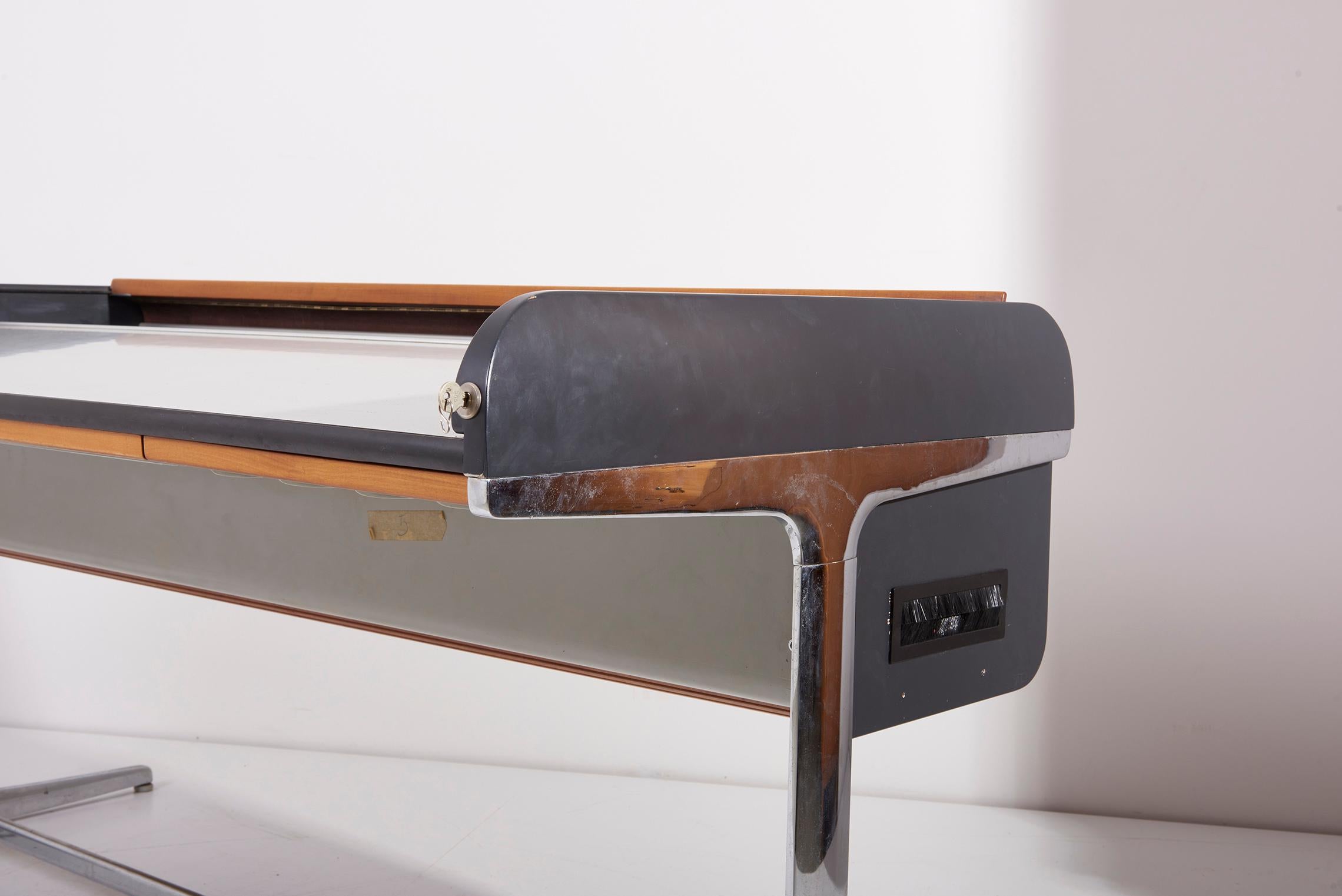Wood Early Tambour Roll-Top Desk by George Nelson for Herman Miller, 1960s 